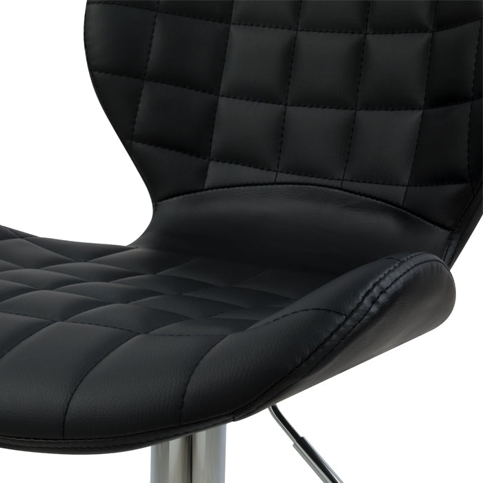 Mazzia - Lot De 2 Chaises De Bar Réglables En Cuir Synthétique Noir