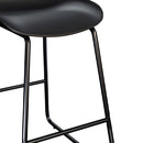 Chaise de bar mi-hauteur Yoshi noire 65.5 cm (lot de 2)