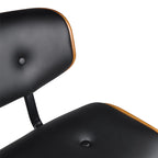 Melchior - Adjustable Black Synthetic Leather Bar Chair