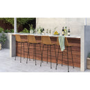 Set of 2 Mandya Bar Stools - Brown