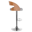 Chaise de bar gris clair Louis 62/84 cm