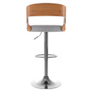 Chaise de bar gris clair Louis 62/84 cm