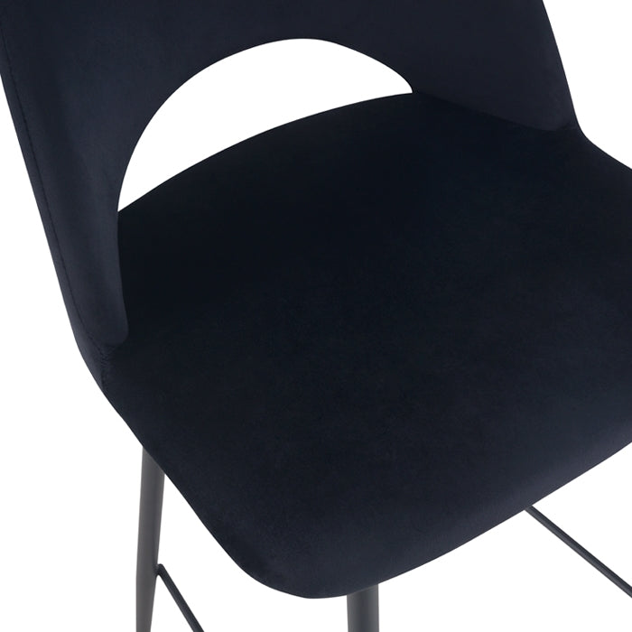 Set of 2 Penelope Bar Stools - Black