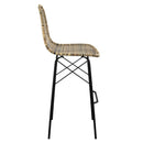 Chaise de bar de jardin Tiptur en résine tressée marron 76 cm (lot de 2)