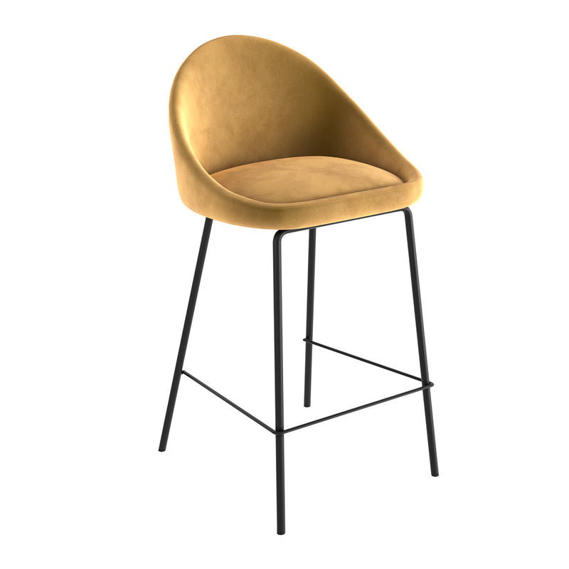 Set of 2 Misty Bar Stools - Yellow