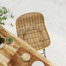 Set of 2 Jigani Bar Stools - Natural Brown