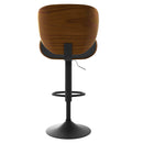 Chaise de bar noire Baudoin 63/84 cm