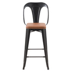 Charly - Set of 2 Black and Brown Central Island Chairs