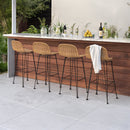 Chaise de bar Jigani naturelle 76 cm (lot de 2)