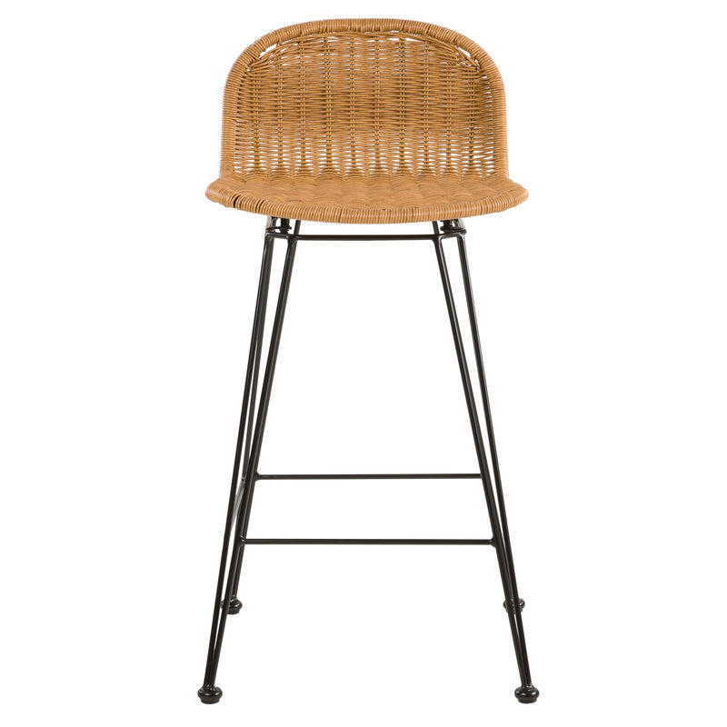Set of 2 Jigani Bar Stools - Natural Brown