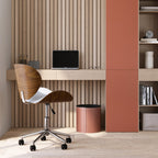Baudoin - Silla de Oficina Giratoria de Piel Sintética Blanca