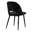 Chaise Pénélope en velours noir (lot de 2)