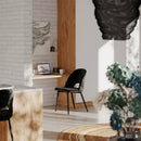 Chaise Pénélope en velours noir (lot de 2)