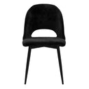Chaise Pénélope en velours noir (lot de 2)