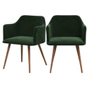 acheter chaise en velours vert fonce