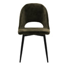 Chaise Pénélope en velours vert (lot de 2)