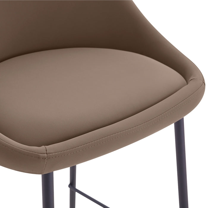 Misty - Set of 2 Brown Pu Center Island Chairs