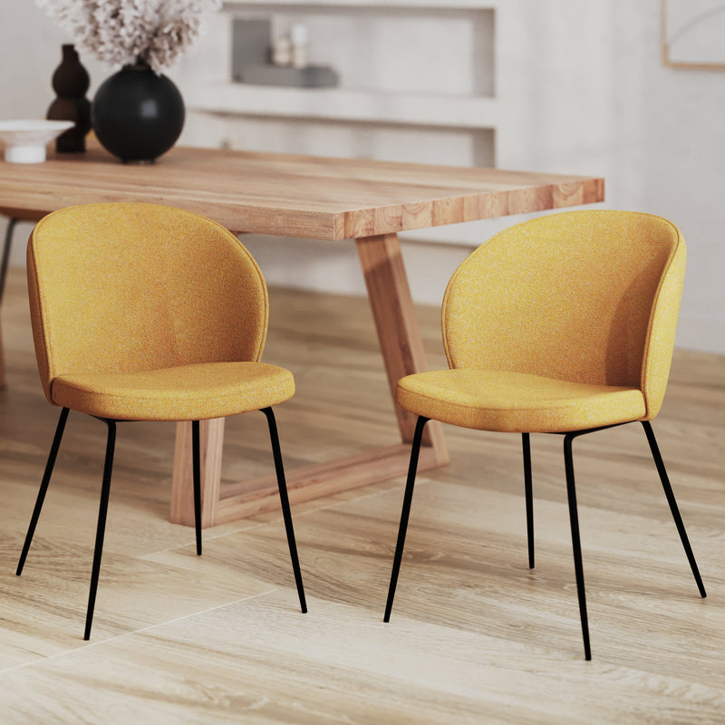 Set of 2 Groom Chairs - Yellow