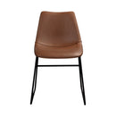 acheter chaise lot de 2 marron style vintage_1