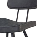 Texas - Lot De 2 Chaises En Cuir Synthétique Gris / Noir