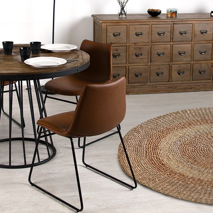 Set of 2 Gaspard Chairs - Brown