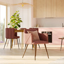 acheter chaises lot de 2 velours rose