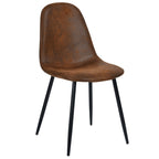 Malrik - Set of 2 Brown Distressed Microfiber Chairs