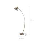Jersey - Brass Color Metal Floor Lamp