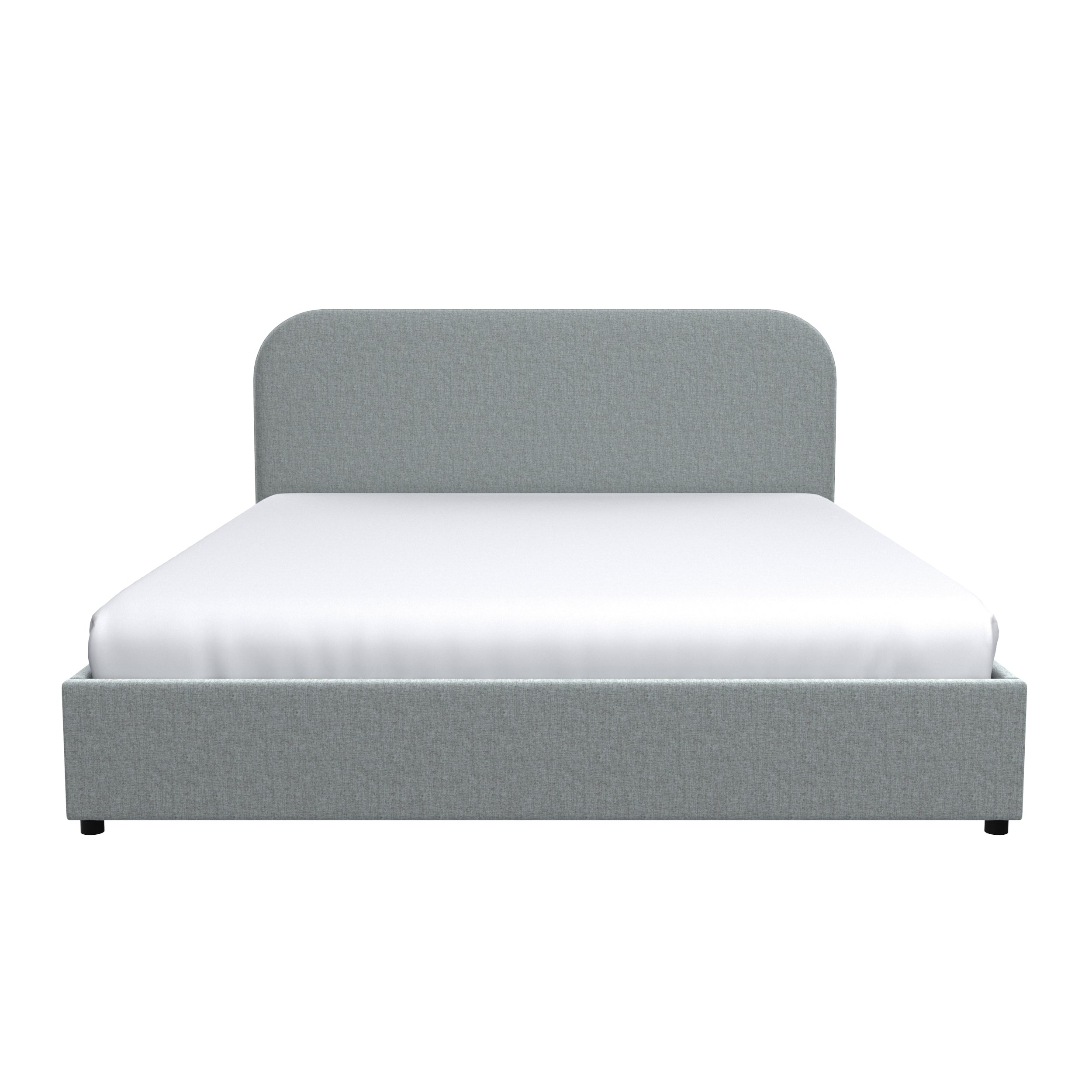 Tilly - Cama Doble Con Baúl De Tela Gris