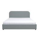 Lit double Tilly avec coffre 140x190 cm en tissu gris