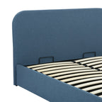 Tilly - Cama Doble Con Baúl De Tela Azul