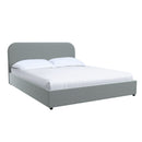 Lit double Tilly avec coffre 140x190 cm en tissu gris