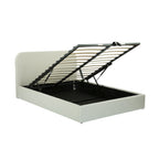 Tilly - Lit Double Avec Coffre En Tissu Gris/Beige