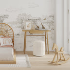 Eva - Pouf Rond En Tissu Blanc Bouclé
