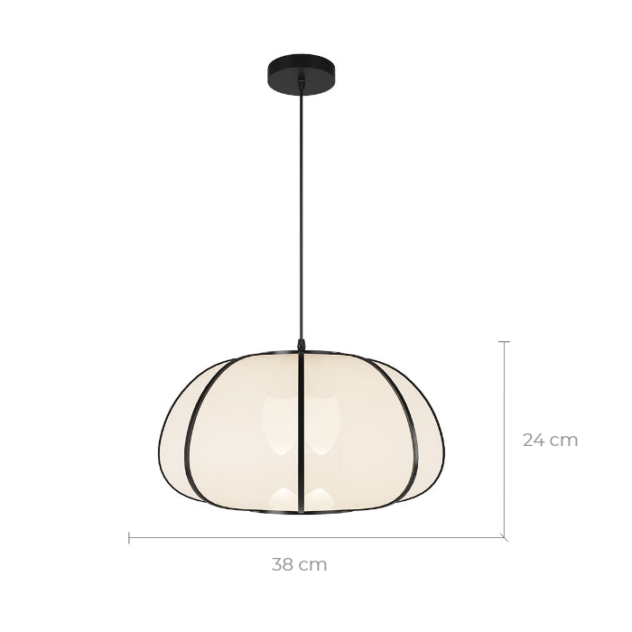 Suspension Hana en bambou noir 38 cm