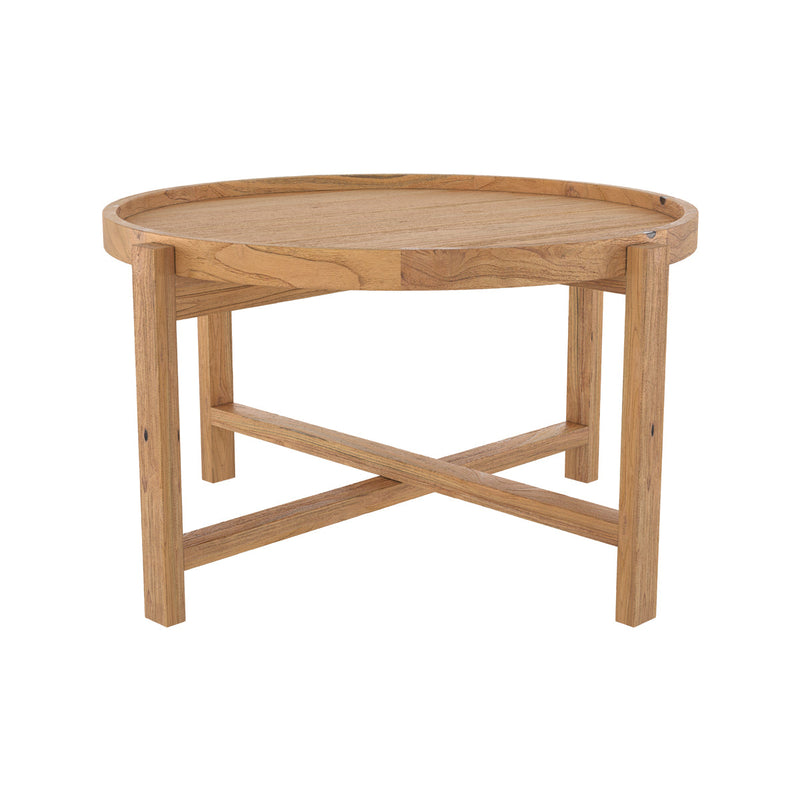 Table basse Kouma D70 cm en bois de teck recyclé