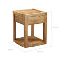 Jakarta Bedside Table - Light Wood