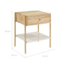 Doori Bedside Table - Light Brown
