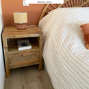 Tiki Bedside Table - Brown