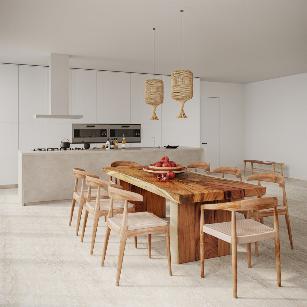 Tanah - Mesa rectangular para 10 personas en madera de Suar