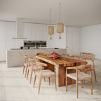 Tanah - Mesa rectangular para 10 personas en madera de Suar