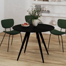 Table ronde Liwa 4 personnes en bois noir D105 cm