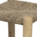 Tabouret de bar mi-hauteur Jovan en teck 65 cm