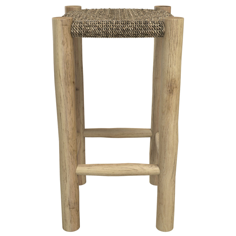 Tabouret de bar mi-hauteur Jovan en teck 65 cm