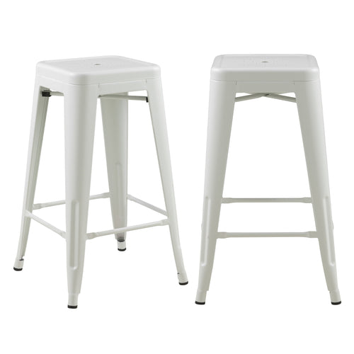 acheter tabouret de bar indus blanc mat