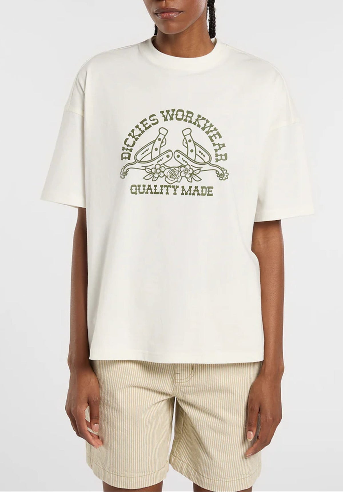T-shirt oversize Workwear di Dickies - Egret