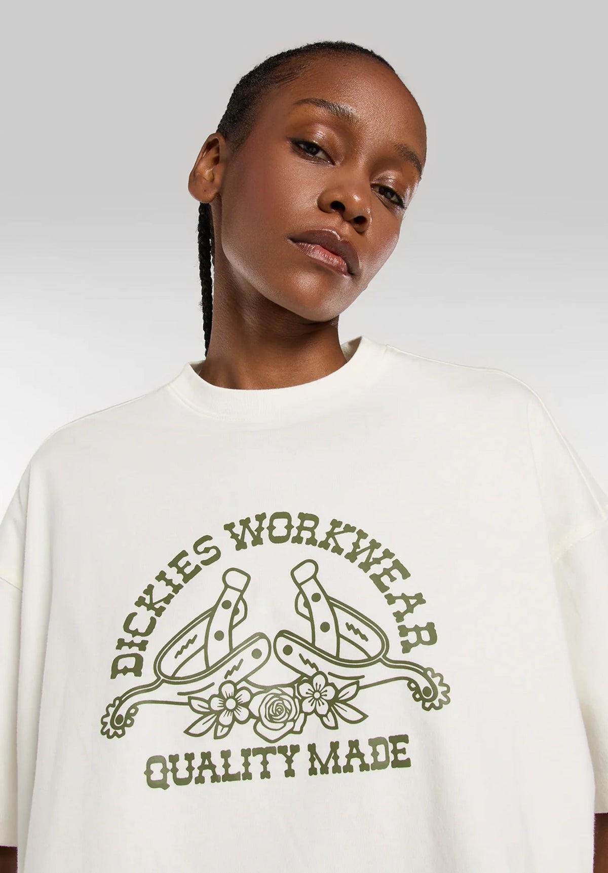 T-shirt oversize Workwear di Dickies - Egret