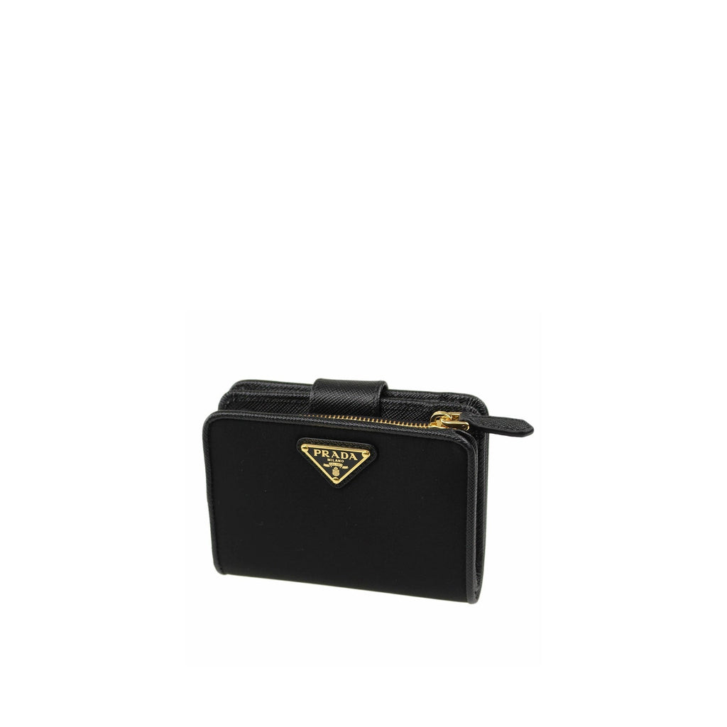 Prada - Portefeuille Nylon And Leather - Femme - Black