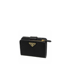 Prada - Portefeuille Nylon And Leather - Femme - Black
