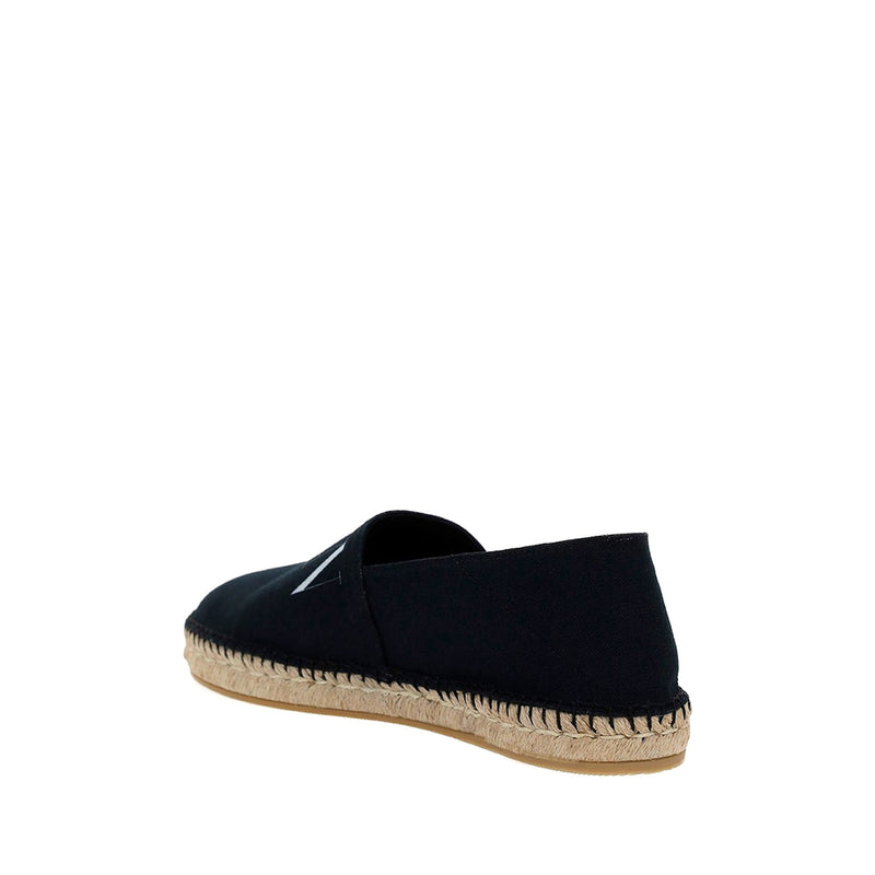 Espadrilles - Valentino Garavani Canvas Logo - Black